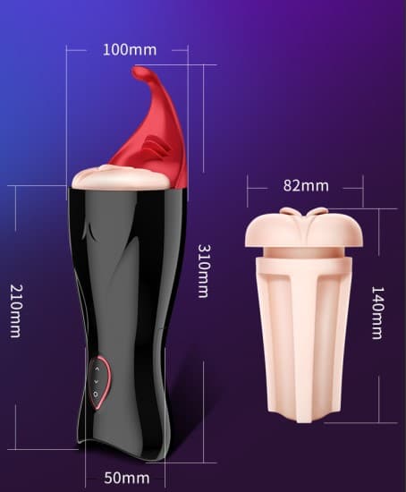 Вибратор фрикционный, с подвижной кожей и нагревом Erocome Auriga, телесный 6970308350111 - Erocome - Реалистичные вибраторы - Купить