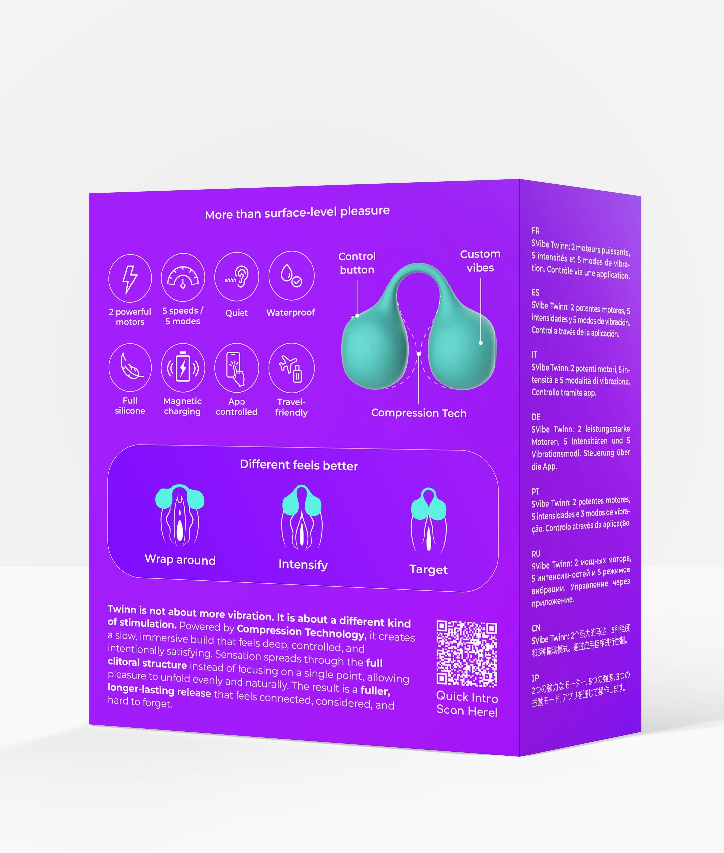 SVIBE Twinn — вибростимулятор с эффектом давления - Бирюзовый