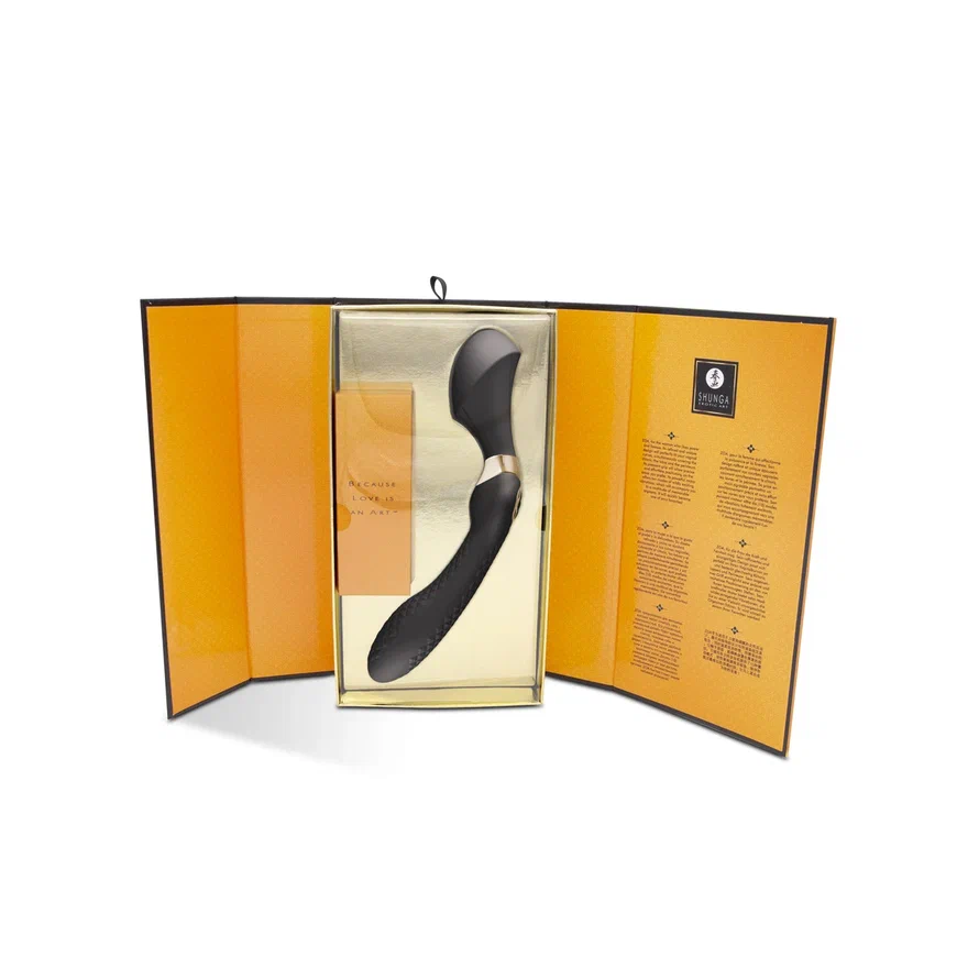 Гибкий массажер-ванд ZOA Shunga с мощным вибратором - Черный