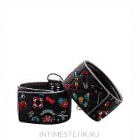 Наручники Old School Tattoo Style на цепочке Наручники Old School Tattoo Style на цепочке