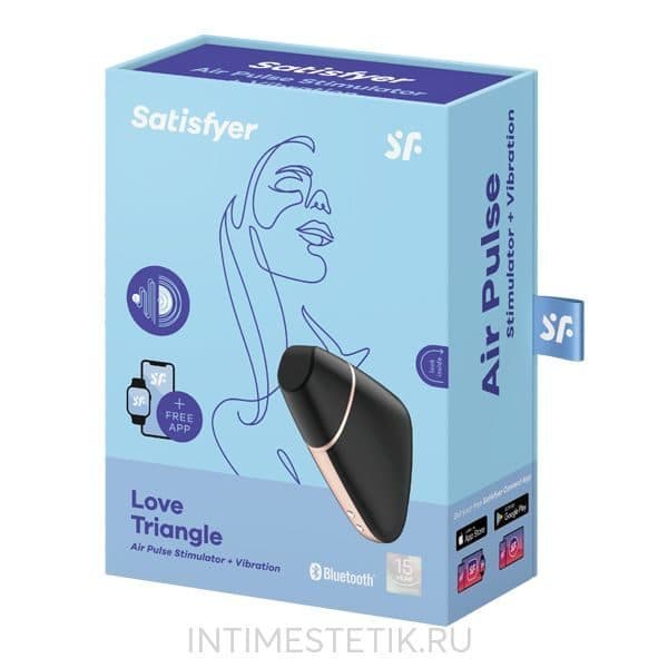 Satisfyer Love Triangle с вибрацией - Черный