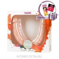 Двусторонний фаллоимитатор Twins Adrien Lastic (size M)  Двусторонний фаллоимитатор Twins Adrien Lastic (size M)