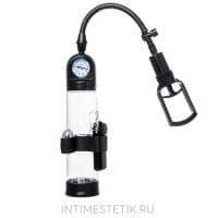 Вакуумная помпа Sexus Men Training Aksel с манометром и вибрацией