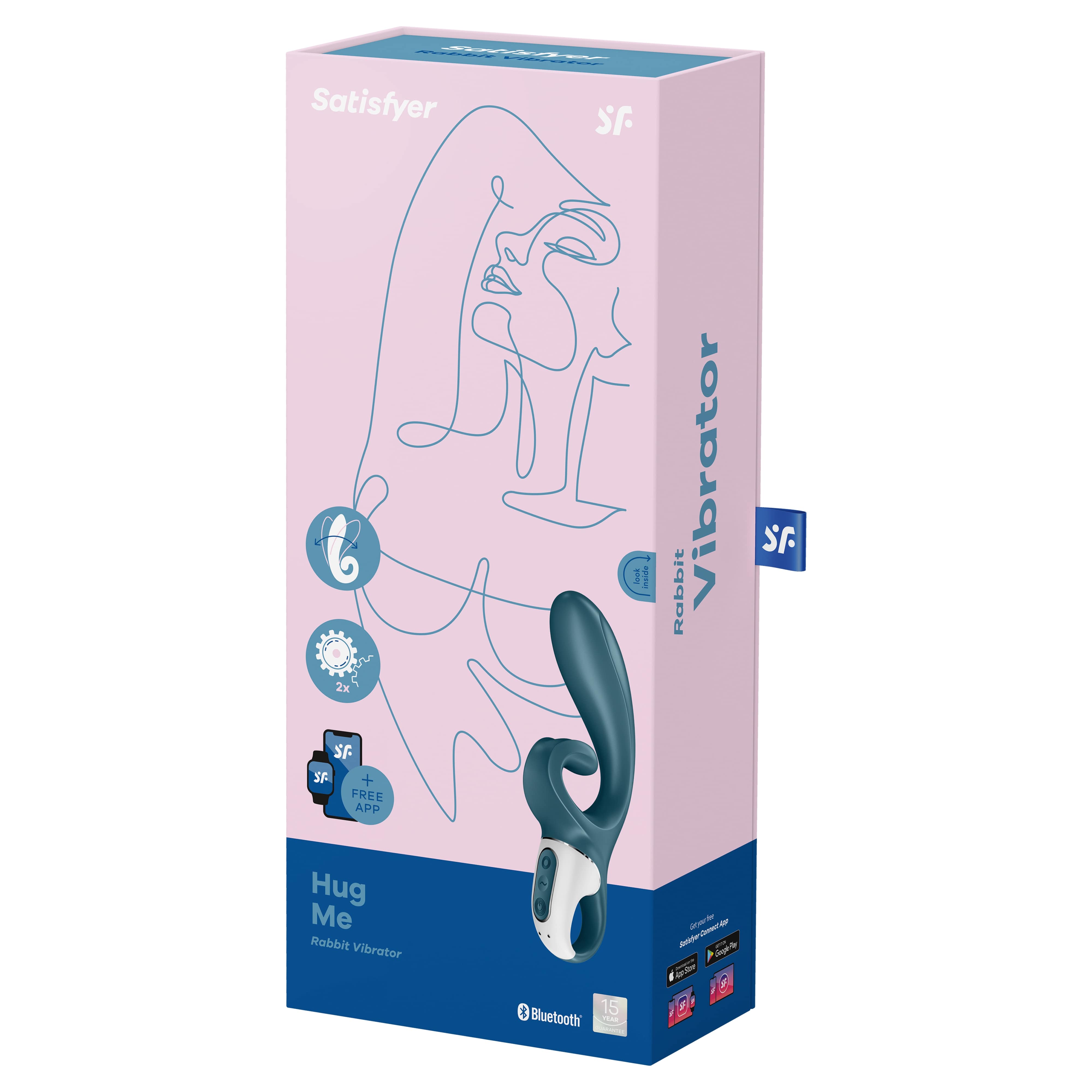 Satisfyer Hug me - вибратор-кролик с мобильным управлением - Синий Satisfyer Hug me - вибратор-кролик с мобильным управлением - Синий