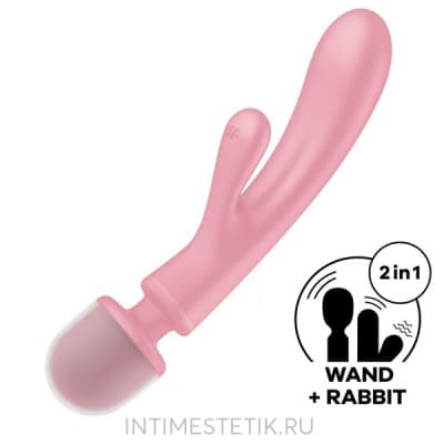 Triple Lover Satisfyer - гибкий вибратор 3 в 1 для женщин - Розовый Triple Lover Satisfyer - гибкий вибратор 3 в 1 для женщин - Розовый