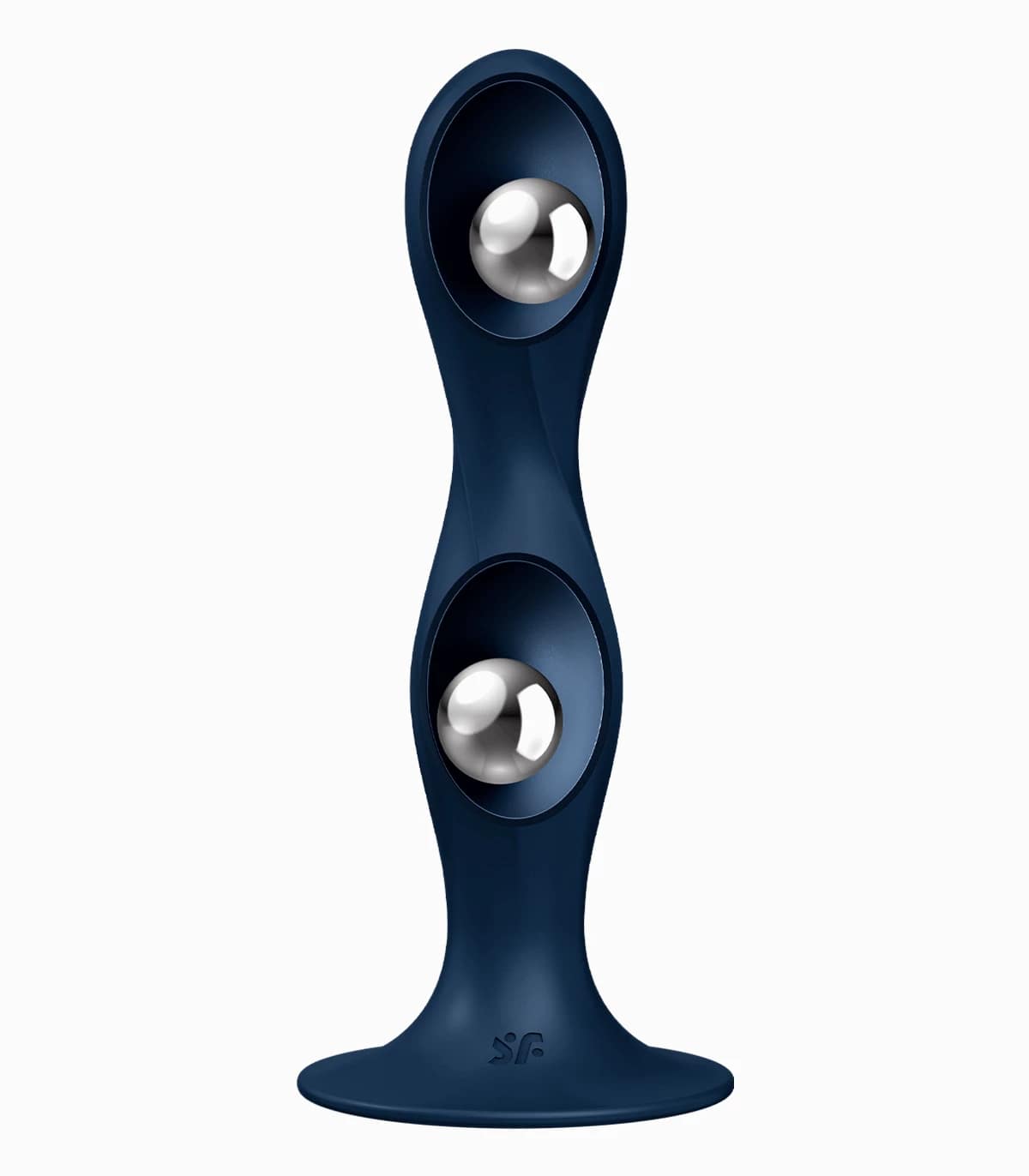Satisfyer Double Ball-R - дилдо с утяжеленными шариками - Синий