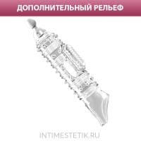 Рельефная насадка 4sexdream увеличивающая для пениса с вибрацией