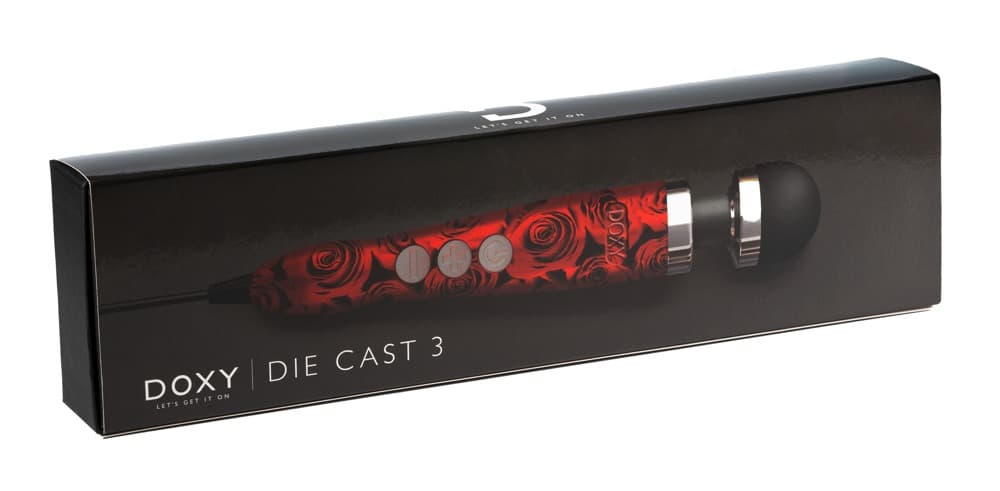 Doxy Die Cast 3 - компактный массажер-ванд - Красная роза Doxy Die Cast 3 - компактный массажер-ванд - Красная роза
