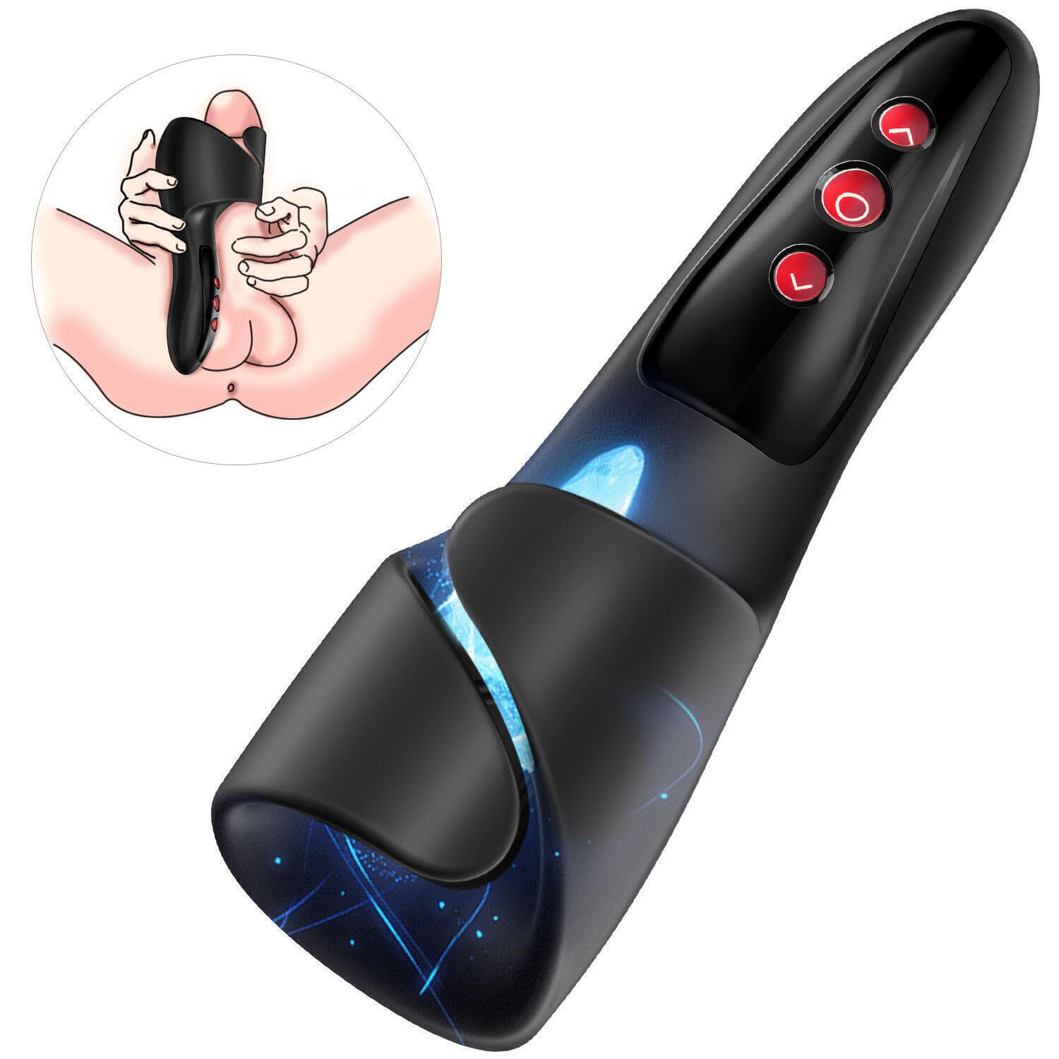 Вибромастурбатор с пульсацией Hot Planet Apollo