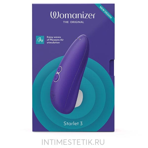 Бесконтактный клиторальный стимулятор Womanizer Starlet 3 - Синий Бесконтактный клиторальный стимулятор Womanizer Starlet 3 - Синий