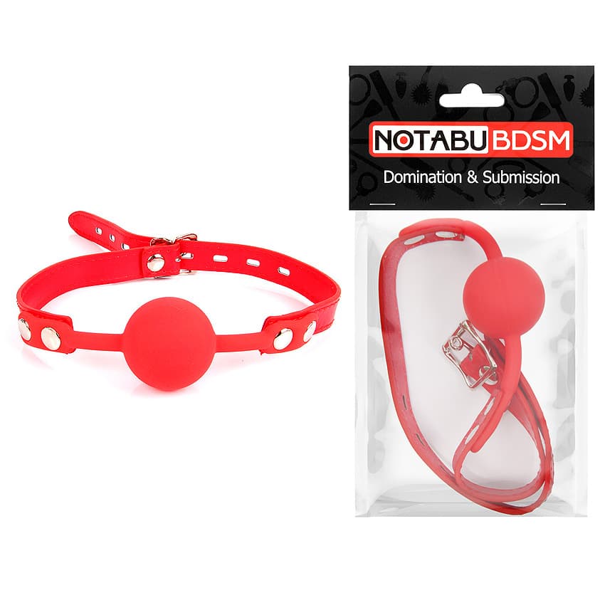 Кляп силиконовый NoTabu BDSM (цвет на выбор) - Красный Кляп силиконовый NoTabu BDSM (цвет на выбор) - Красный