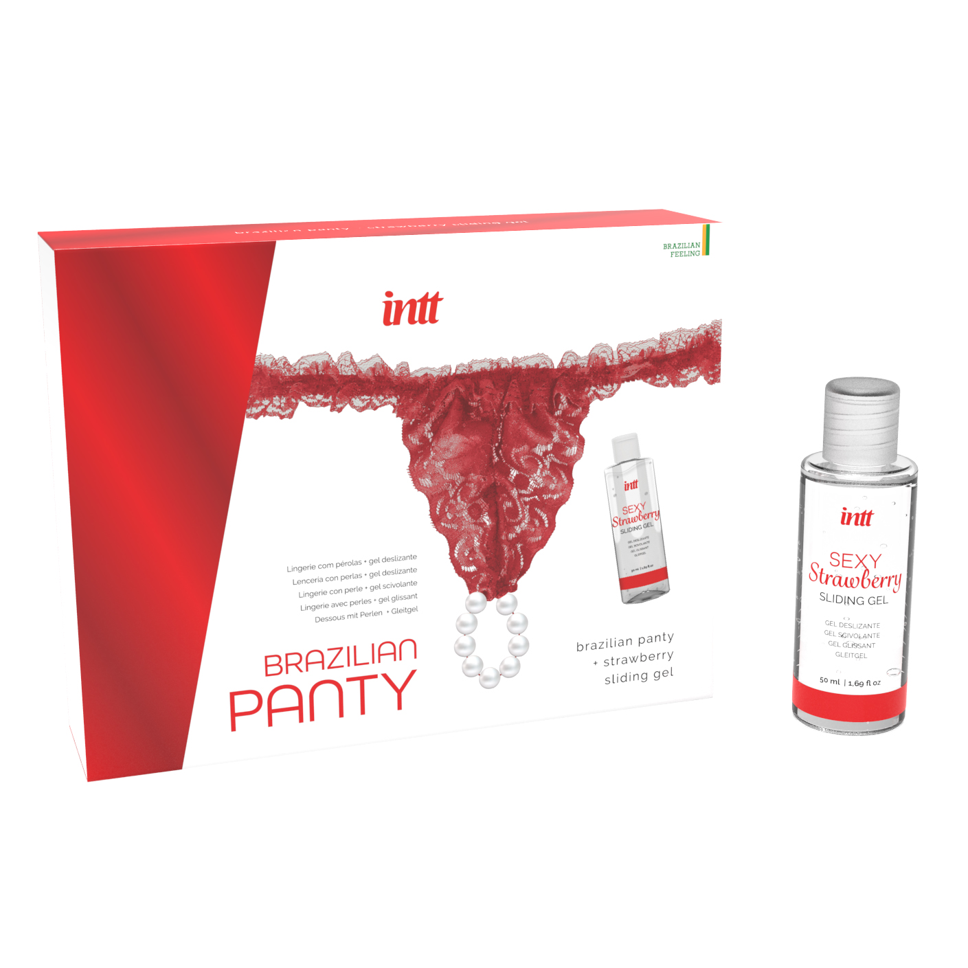 Набор Intt Brazilian Sliding Gel Strawberry - Красный