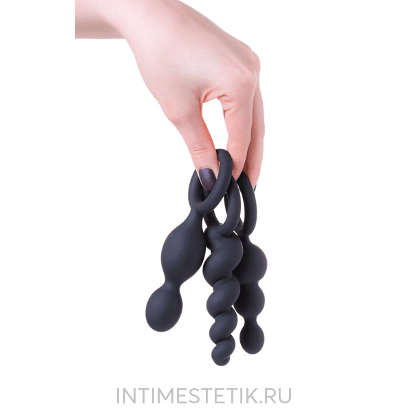 Набор анальных плагов Satisfyer - Черный Набор анальных плагов Satisfyer - Черный