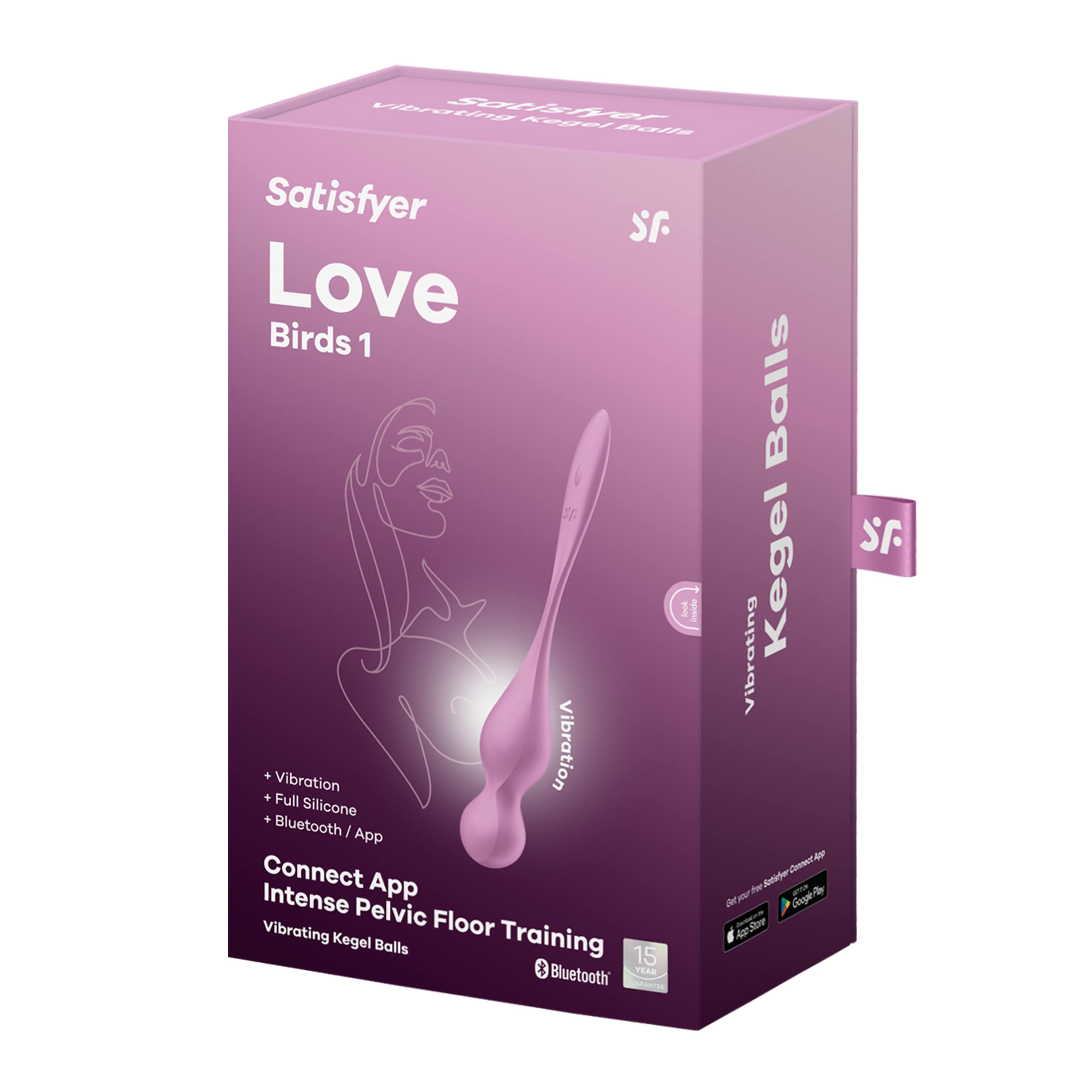 Satisfyer Love Birds 1 - вагинальные шарики с вибрацией и приложением - Розовый