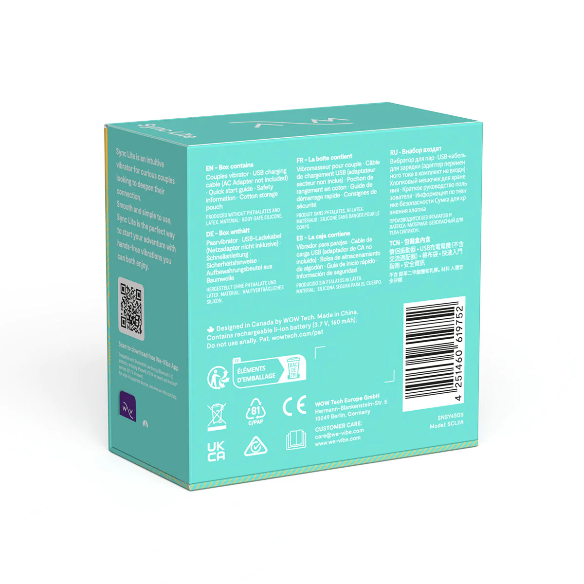 NEW! We-Vibe Sync Lite - вибратор для пар с мобильным приложением - Тиффани NEW! We-Vibe Sync Lite - вибратор для пар с мобильным приложением - Тиффани