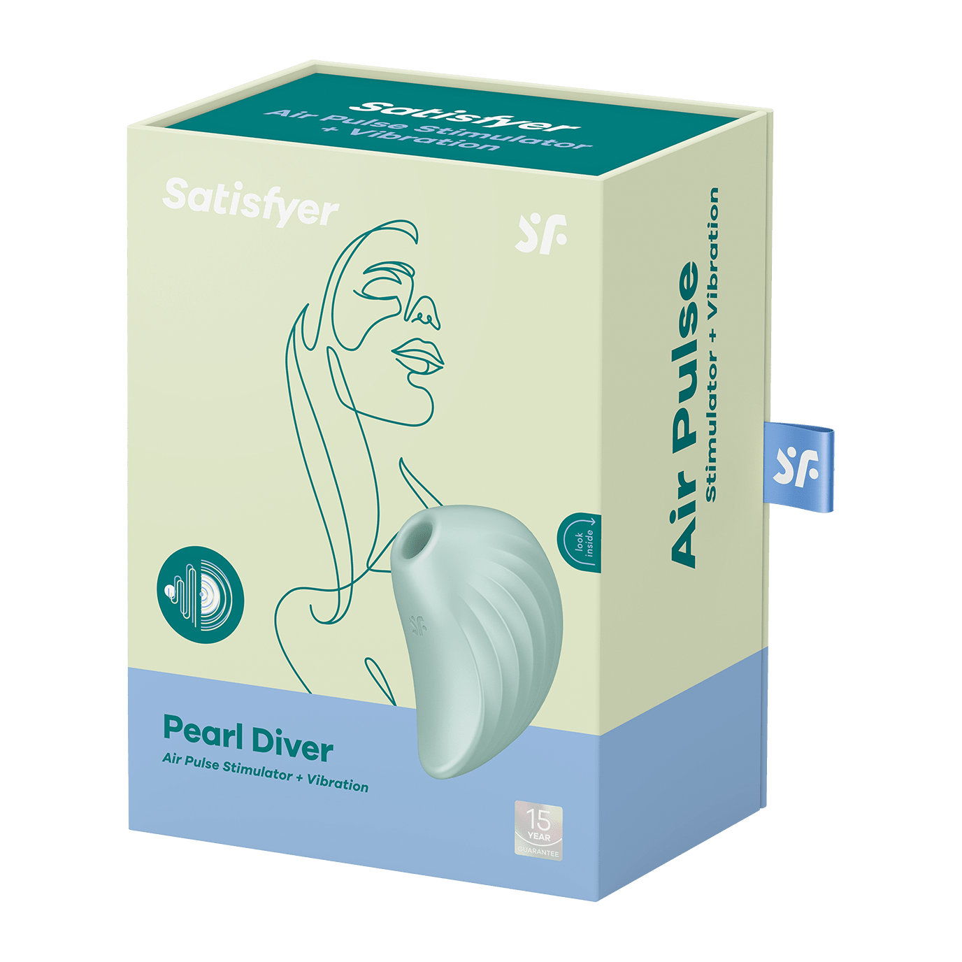 Satisfyer Pearl Diver - вакуумный стимулятор с вибрацией - Фисташковый