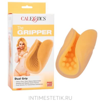 Рельефный массажер-мастурбатор THE GRIPPER - Желтый