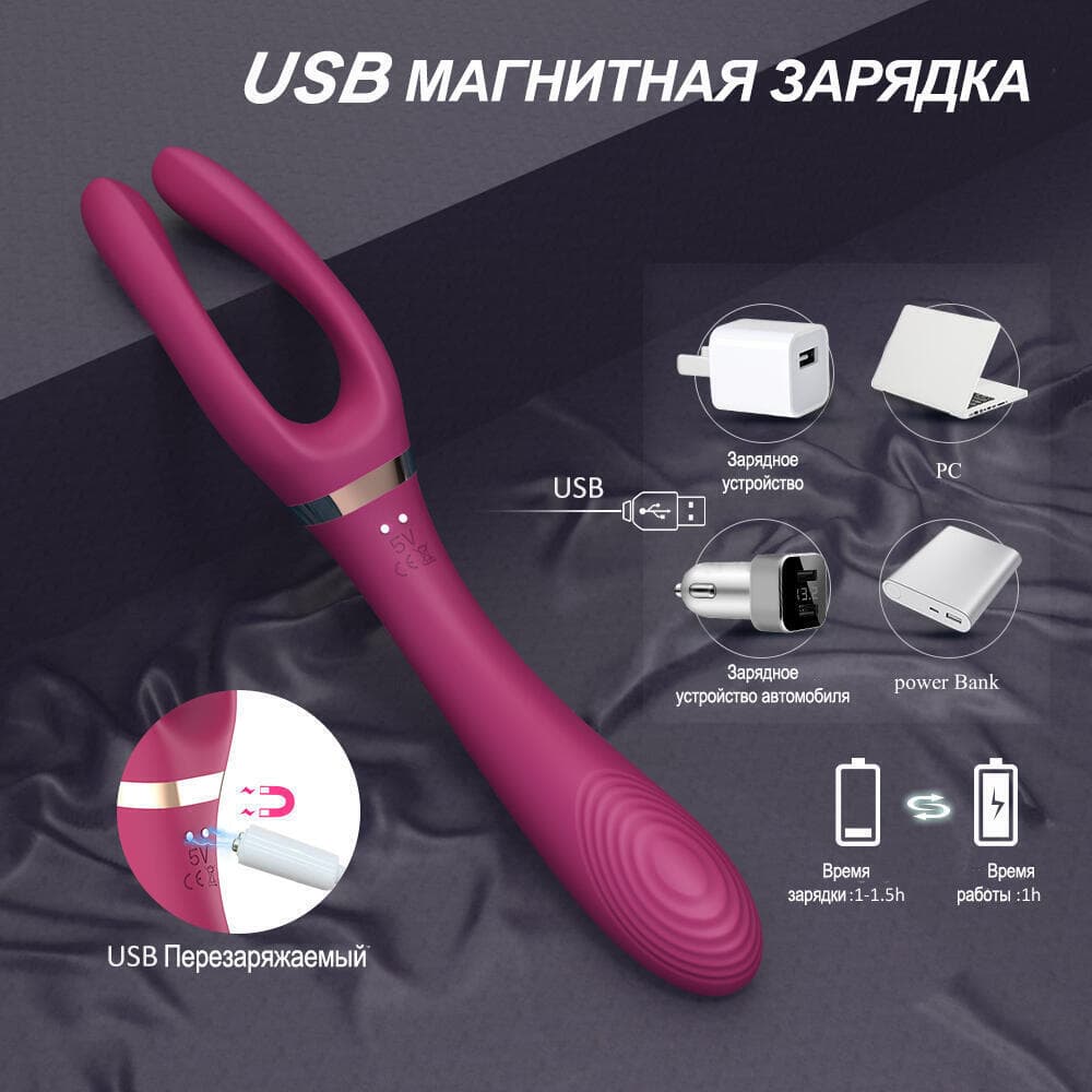 Двухсторонний стимулятор для пар Hot Planet Aster