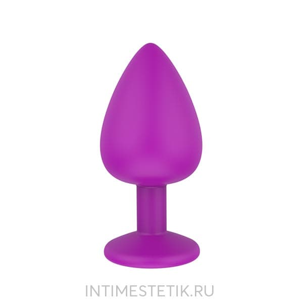 Силиконовая анальная пробка размер M - Фиолетовый
