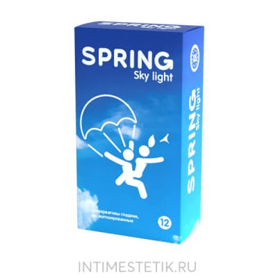 SPRING SKY LIGHT - презервативы ультратонкие - 12 шт. SPRING SKY LIGHT - презервативы ультратонкие - 12 шт.
