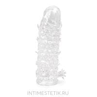 Насадка-удлинитель на пенис CRYSTAL SLEEVE с рельефом