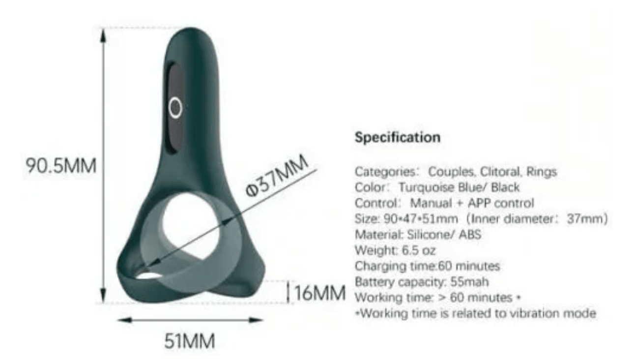 Magic Motion Rise - виброкольцо с мобильным управлением - Морская волна