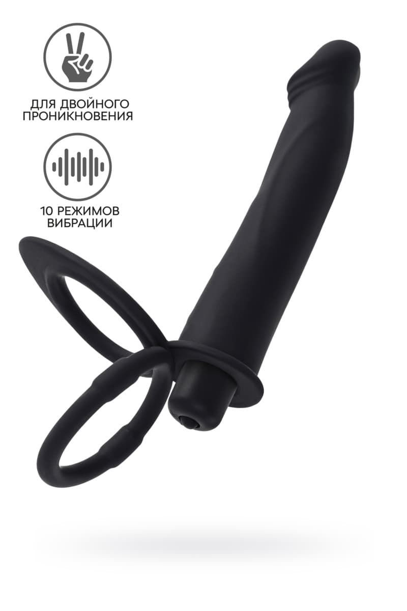 Вибронасадка для двойного проникновения BLACK&RED BY TOYFA - Черный Вибронасадка для двойного проникновения BLACK&RED BY TOYFA - Черный