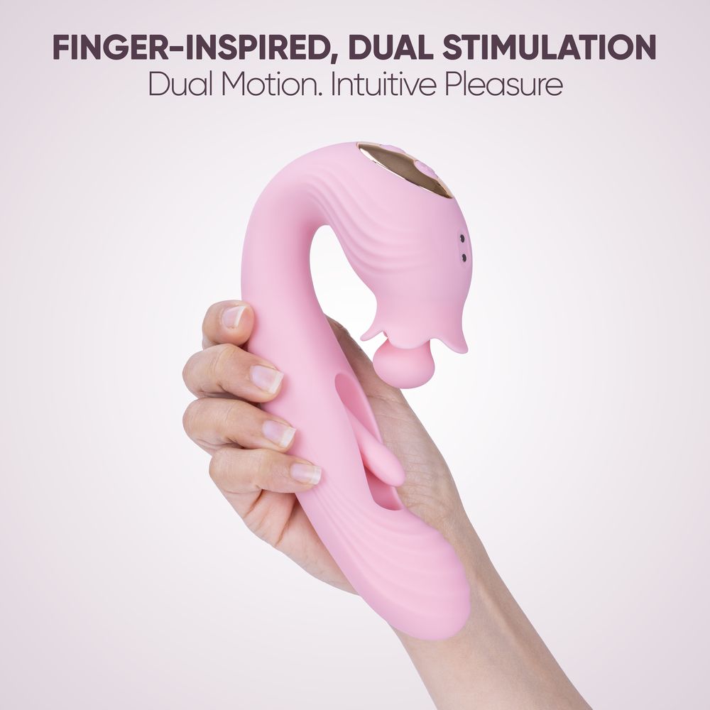 Selove BellFlower - стимулятор 2 в 1 (массаж клитора и точки G) - Розовый