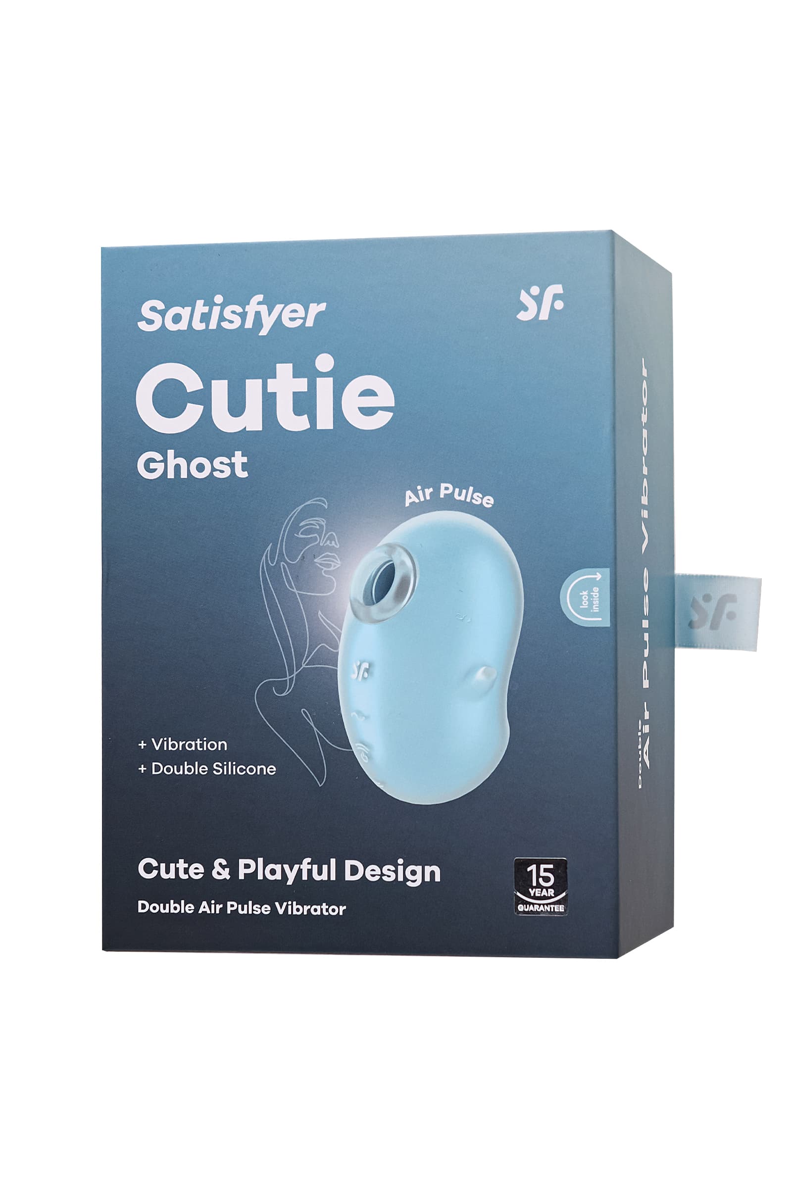 Satisfyer Cutie Ghost - вакуумный стимулятор с вибрацией - Коробка (Голубой)
