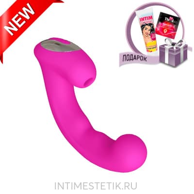 Вибратор+сосалка 2в1 Сатисфакер Amante - Розовый Вибратор+сосалка 2в1 Сатисфакер Amante - Розовый