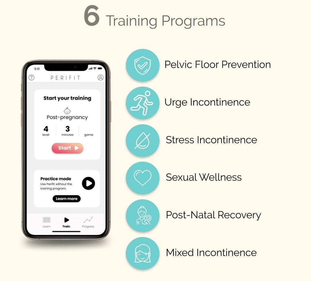 Perifit Kegel - компактный тренажер с мобильным приложением - Фисташковый Perifit Kegel - компактный тренажер с мобильным приложением - Фисташковый