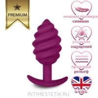 Gvibe Gplug Twist 2 - ребристая анальная пробка Gvibe Gplug Twist 2 - ребристая анальная пробка