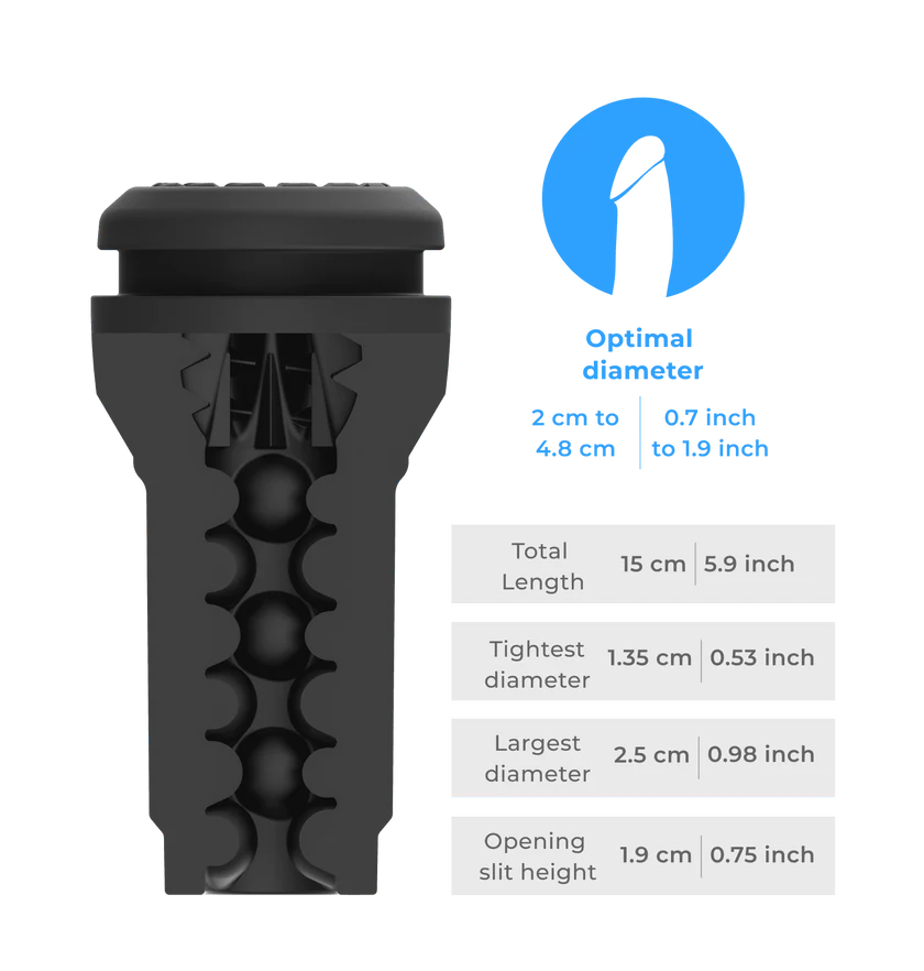 Компактный мастурбатор KIIROO Feel Pocket Stroker (тревел-версия) - Черный