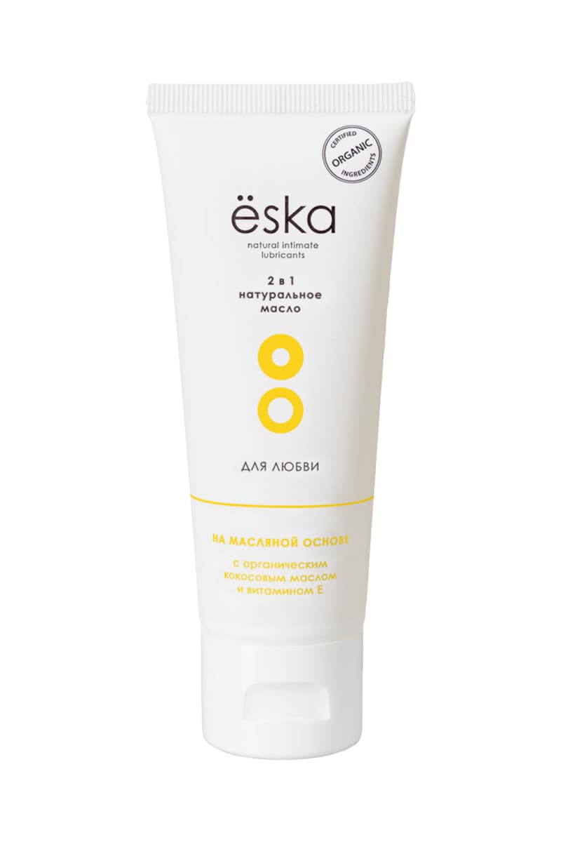 Смазка 2в1 (лубрикант + массажное масло) Ёska на масляной основе - 75 мл