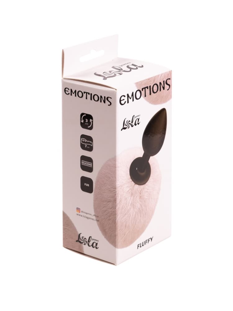 Анальная пробка с заячьим хвостиком EMOTIONS FLUFFY (medium) - Белый Анальная пробка с заячьим хвостиком EMOTIONS FLUFFY (medium) - Белый