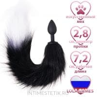 Анальная пробка с хвостиком из искусственного меха EMOTIONS