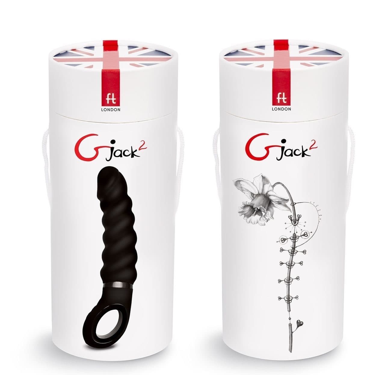 Вибратор Gjack 2 витой анатомической формы - Черный