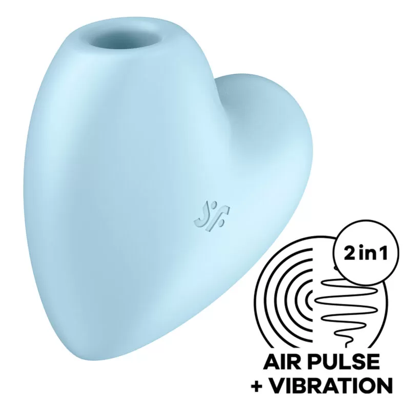 Satisfyer Cutie Heart - вакуумный стимулятор с вибрацией - Голубой Satisfyer Cutie Heart - вакуумный стимулятор с вибрацией - Голубой