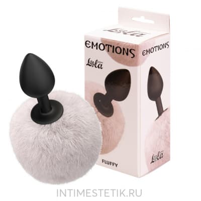 Анальная пробка с заячьим хвостиком EMOTIONS FLUFFY (medium) - Белый Анальная пробка с заячьим хвостиком EMOTIONS FLUFFY (medium) - Белый