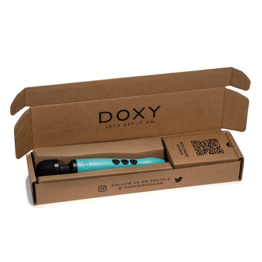Doxy 3 c кабелем Type-C - компактный массажер-ванд - Морская волна Doxy 3 c кабелем Type-C - компактный массажер-ванд - Морская волна