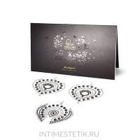 Пэстисы (украшение на грудь и тело) Bijoux Indiscrets FLAMBOYANT BLACK AND GREY Пэстисы (украшение на грудь и тело) Bijoux Indiscrets FLAMBOYANT BLACK AND GREY