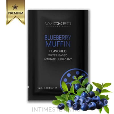 Оральная смазка Wicked BLUEBERRY MUFFIN (Черничный маффин) - 3 мл