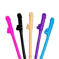 Трубочки коктейльные в виде члена "18+" (5 штук)