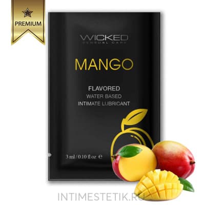 Оральная смазка Wicked MANGO (Манго) - 3 мл