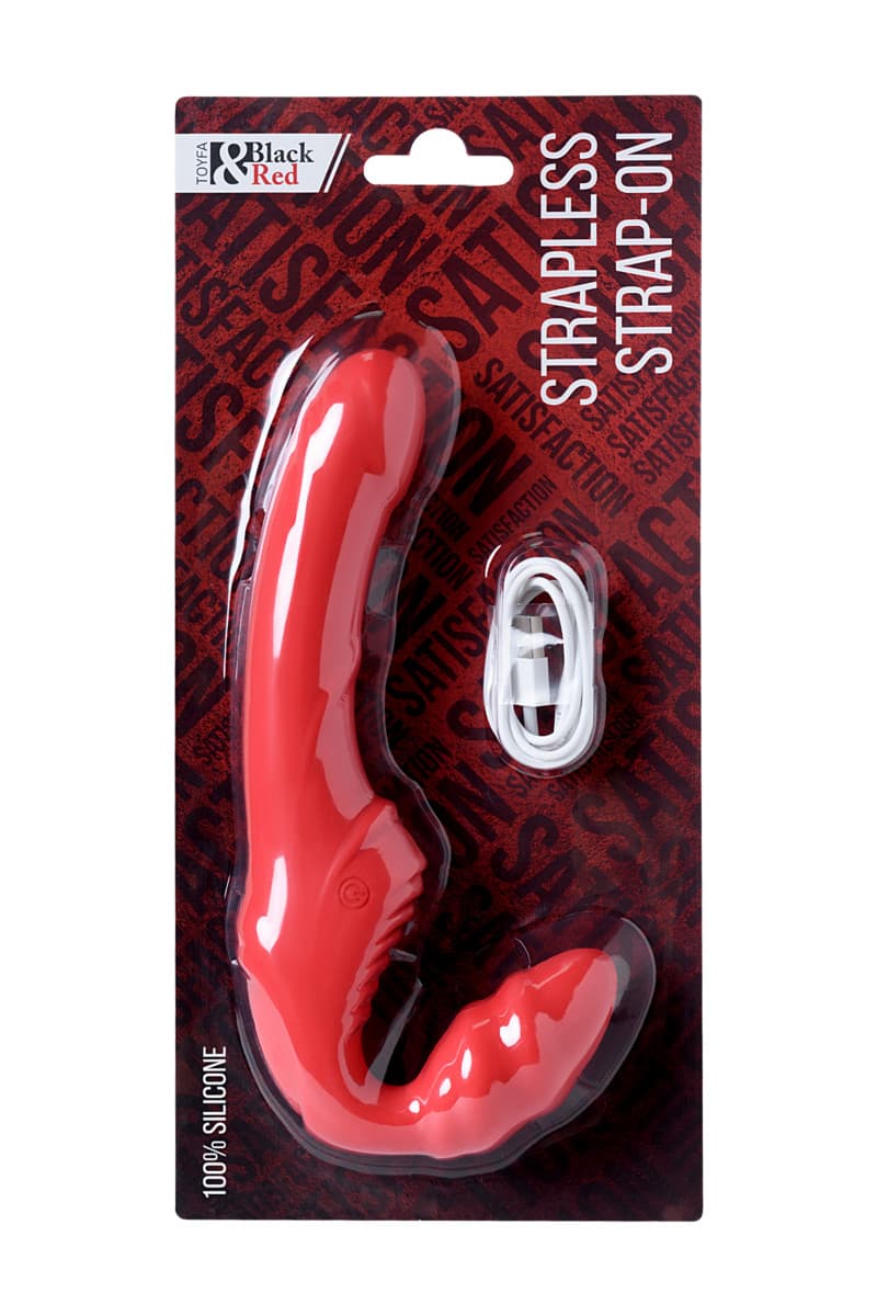 Безремневой страпон BLACK & RED BY TOYFA с вибрацией - Красный Безремневой страпон BLACK & RED BY TOYFA с вибрацией - Красный