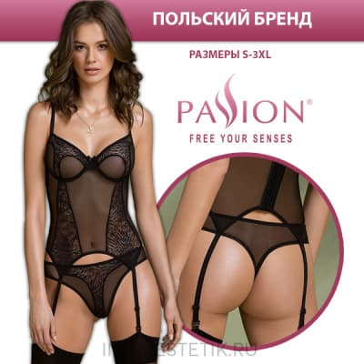 Комплект эротического белья с корсетом Selaginella Corset Passion Lingerie - Размер S/M Комплект эротического белья с корсетом Selaginella Corset Passion Lingerie - Размер S/M