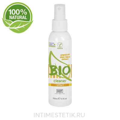 Спрей-очиститель Hot Bio Cleaner для секс-игрушек - 150 мл Спрей-очиститель Hot Bio Cleaner для секс-игрушек - 150 мл