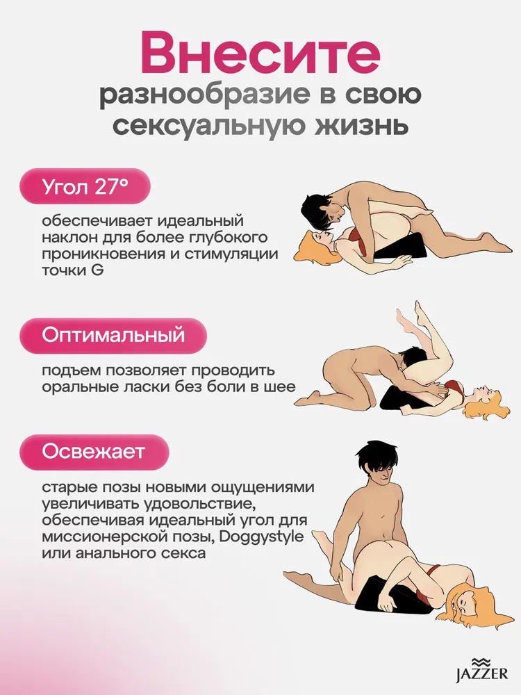 Подушка для любви JAZZER DONATOR (эко-кожа) - Черный