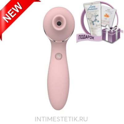 Стимулятор 2в1: вибратор + вакуумный стимулятор Polly Plus KISTOY с нагревом - Нежно-розовый Стимулятор 2в1: вибратор + вакуумный стимулятор Polly Plus KISTOY с нагревом - Нежно-розовый