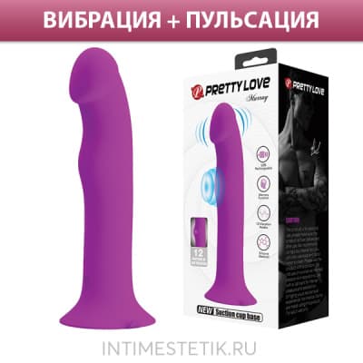 PRETTY LOVE MURRAY - дилдо с пульсацией и вибрацией - Фиолетовый